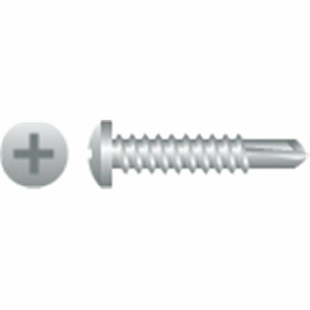 STRONG-POINT 8-18 x 0.75 in. 410 Stainless Steel Phillips Pan Head Screws Passivated and Waxed, 7PK 4P86
